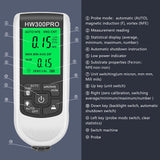0-2000um High-precision Car Paint Thickness Tester Manual Paint Tools Paint Film Thickness Gauge for Fe/nfe or only Coating Film