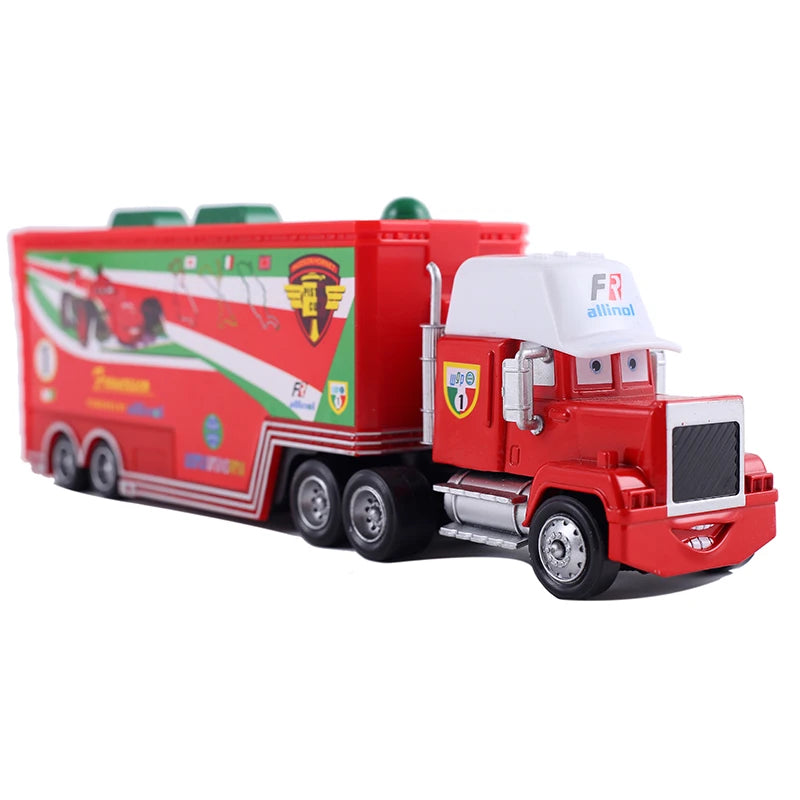 Disney Pixar Cars 2 3 Toys Lightning McQueen Truck Jackson Storm Uncle Mack 1:55 Diecast lorry trailer Model Child kids Gift