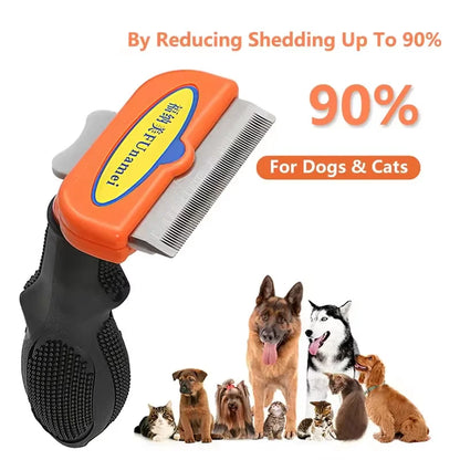 Peines para quitar el pelo de mascotas y gatos, cepillos de aseo para perros y gatos, peines de masaje para la caída del pelo, cepillo de limpieza y desenredado para recortar el pelo de mascotas.