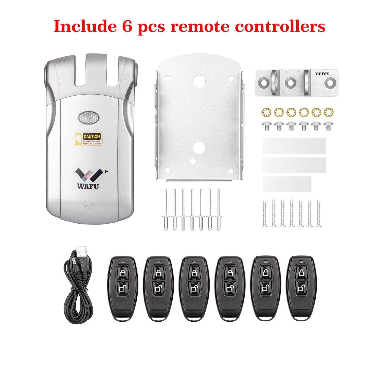 Wafu Door Lock 019 Remote Control Deadbolt Lock Electronic Keyless Tuya Bluetooth/Wifi Smart Lock 433Mhz Invisible Lock