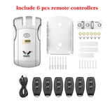 Wafu Door Lock 019 Remote Control Deadbolt Lock Electronic Keyless Tuya Bluetooth/Wifi Smart Lock 433Mhz Invisible Lock