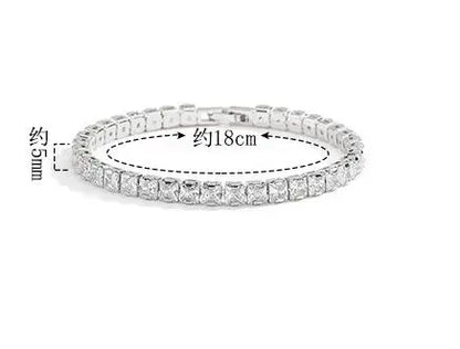 Pulsera de tenis de moissanita auténtica de 3 mm D VVS, con brillo de diamante, sólida S925, joyería para boda, regalo para mujer.