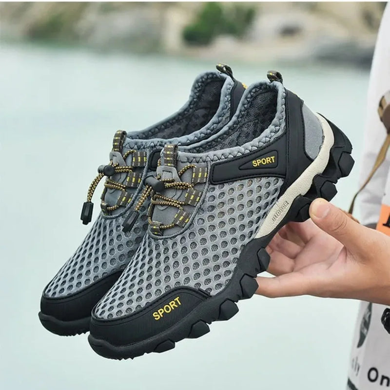 Summer fashion breathable mesh shoes Men's casual tennis sneakers Men's non-slip hiking shoes Men's hiking shoes