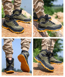 Botas de seguridad impermeables para el trabajo, para hombres y mujeres, indestructibles, antigolpes y antipinchazos, zapatos de seguridad protectores para hombres.