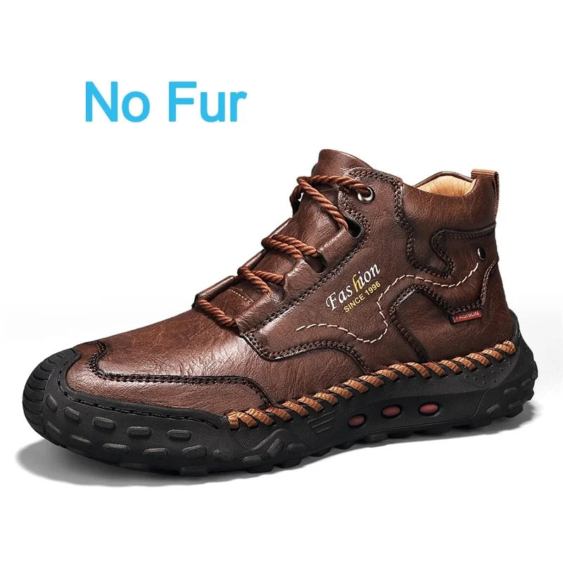 Zapatillas informales de cuero vulcanizado de alta calidad para hombre, zapatos planos de diseño, cómodos, antideslizantes, para caminar, correr y trotar, 2024