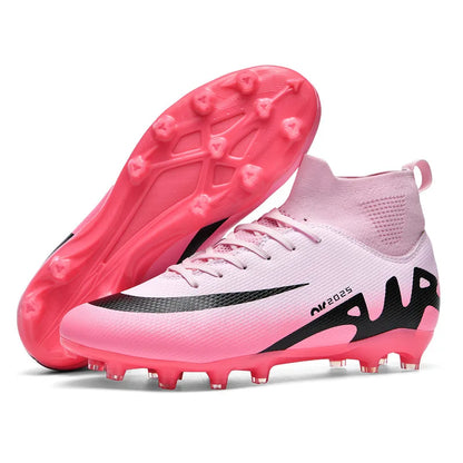 New Outdoor Men Soccer Shoes Adult Kids Long Spikes Football Boots Training Sport Footwear Sneakers Non Slip Training Unisex