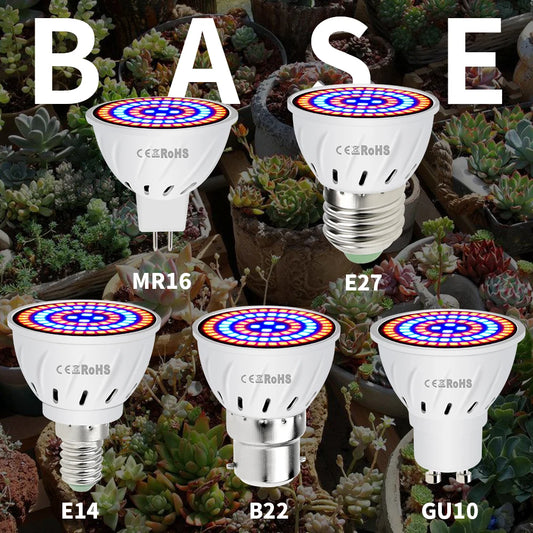 Lámpara de crecimiento hidropónico Phyto Led B22 E27, bombilla LED MR16 de espectro completo, 220 V, UV, para plantas, E14, flores y plántulas, Fitolamp GU10