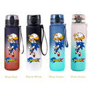 650ML Sonic Hedgehog Sport Water Bottle Large Capacity Cartoon Portable Plastic Water Bottle Drinking Cup Student Birthday Gifts