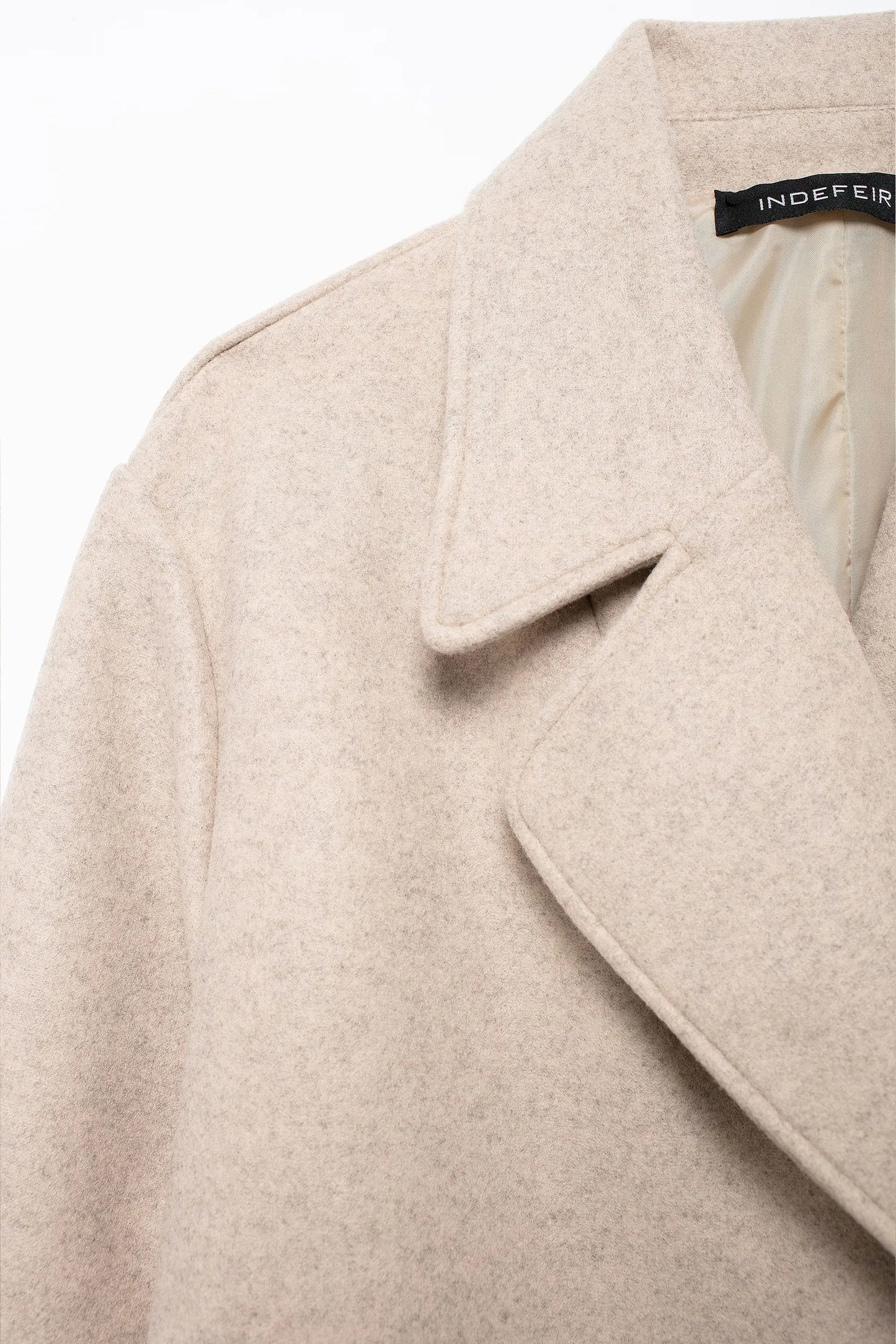 TRAFZA 2024 Autumn New Women Loose Coat Lapel Double Breasted Long Sleeve Jacket Winter Warm Thick Vintage Solid Trench Outwear