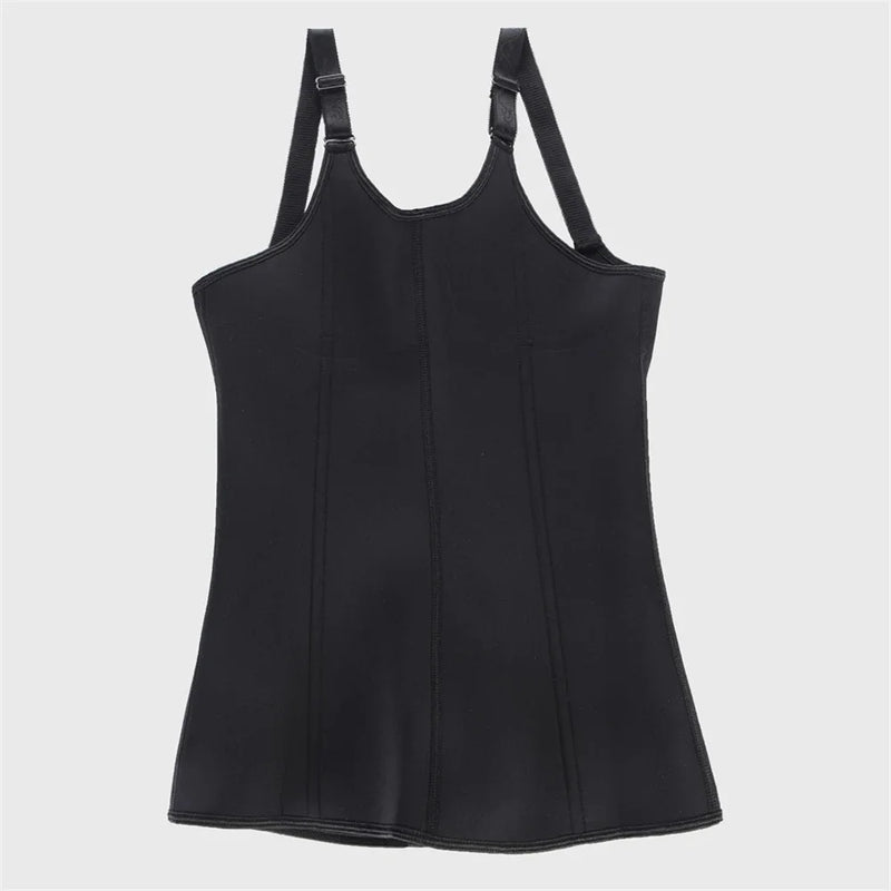 Camiseta sin mangas moldeadora de cintura para mujer, con cremallera, moldeadora de cuerpo, control de abdomen, ropa interior deportiva para mujer