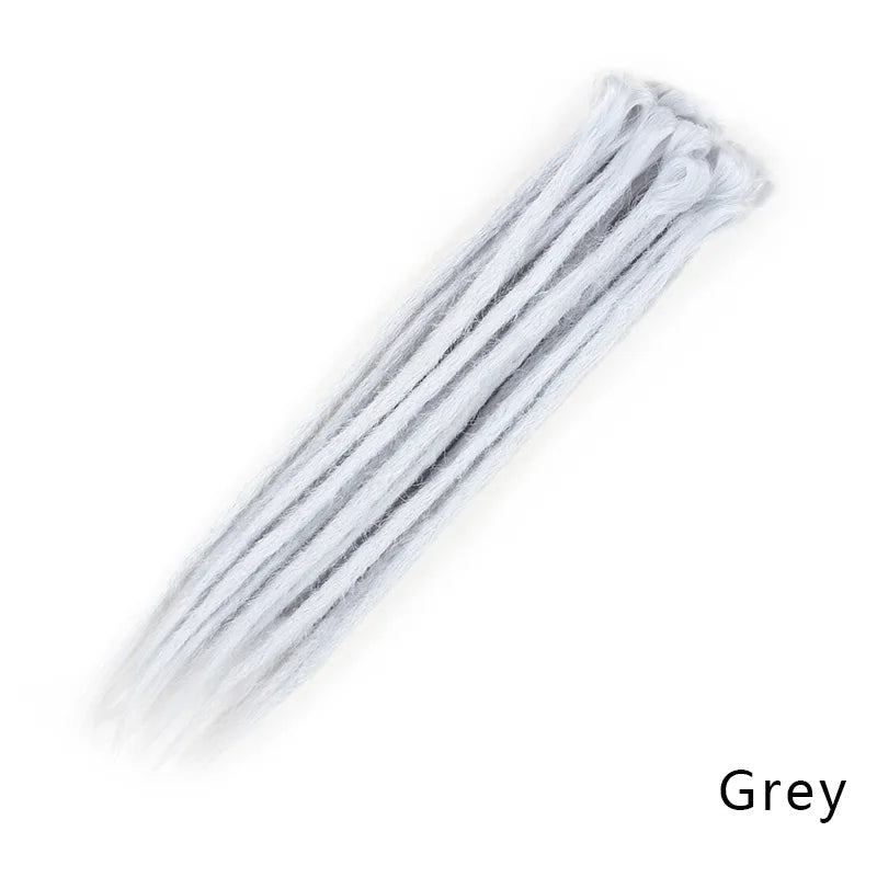 20 Polegada sintético 100% artesanal dreadlock extensões de cabelo fino crochê trançado cabelo backcombed dreads reggae estilo cabelo hippie