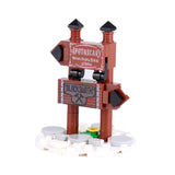 MOC Notice Board Building Blocks Bee Farm Fountain Bonfire Stove Medieval Town Street View Water Wall Bridge Road Sign Brick Toy