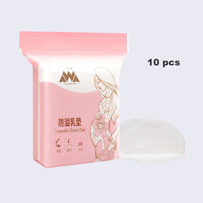 10 Pcs Disposable Nursing Pads Breathable Slim Super Absorbency Cotton Breast Pad Comfortable Anti-Leak Pads During Lactation