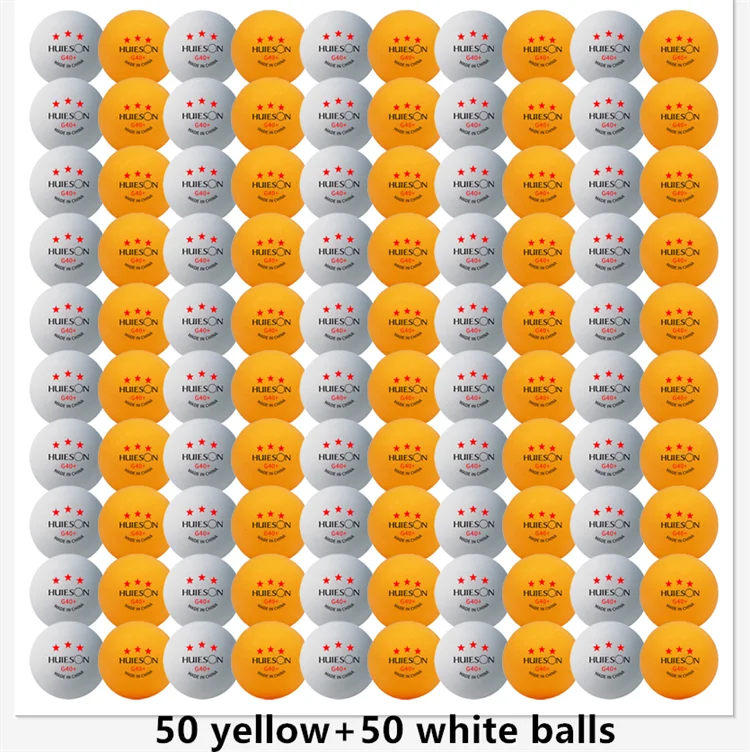 Huieson 50/100 PCS High Quality Ping Pong Balls International Standard Table Tennis Balls  For Competition And Training