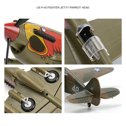 1/48 Scale WWII AirForce P-40 Tomahawk Military Flying Tigers P51 MUSTANG F4U BF109 Fighter Model Collection DIY Puzzle Toys