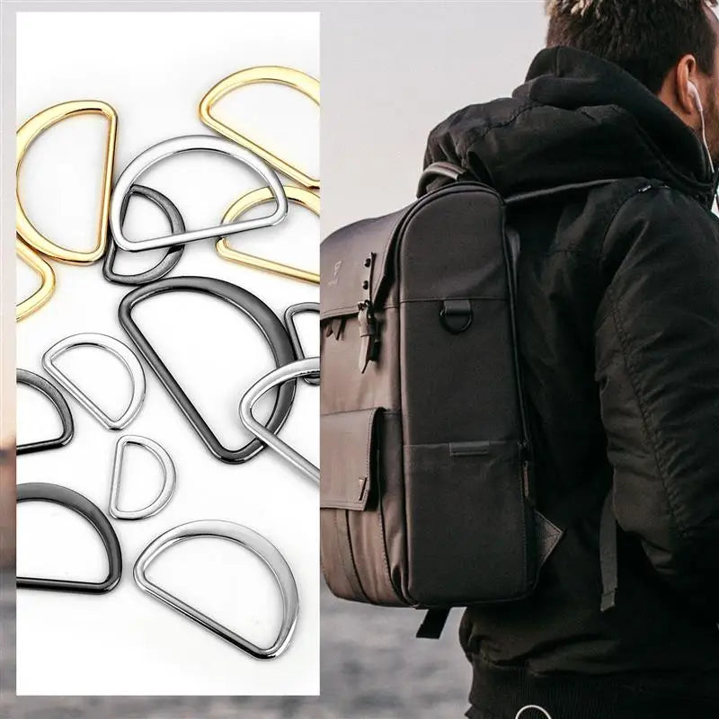 10pcs D-Shaped Buckle D Ring Connection Alloy Metal Silver Gold For Shoes Bags Backpack Buckles DIY Accessory 15/20/25/30/40mm