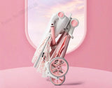 Pink Newborn Stroller can sit or lie down 0-6 years old Children Lightweight Folding Boardable Travel 360 ° Steering Stroller