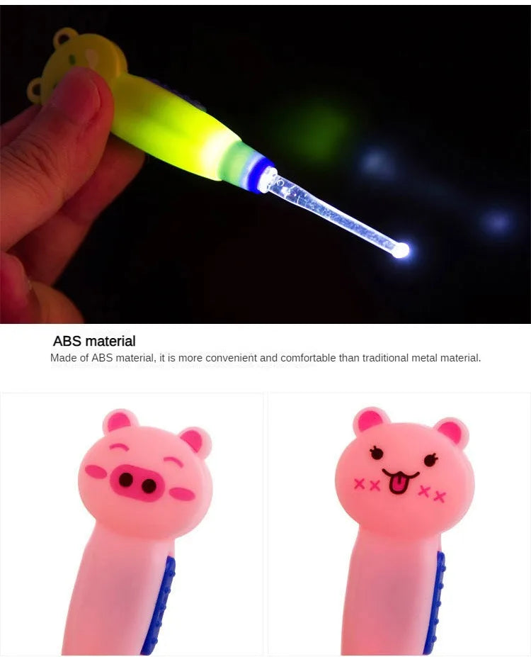 Baby Care Ear Cleaner LED Flashlight Earpick Remove Ear Wax Ear Curette Hygiene Ear Cure Ear Cleaning Tools