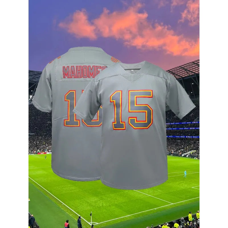 2025 Patrick Mahomes Chiefs Jersey #15 Absorb Sweat Training Outdoors Exercise Uniform Football For Unisex Jersey