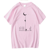 Summer Men's High Quality 100% Cotton Cool Funny Astronaut Print Casual Loose O-neck for Men T-shirt Male T-shirt Hip Hop Tee
