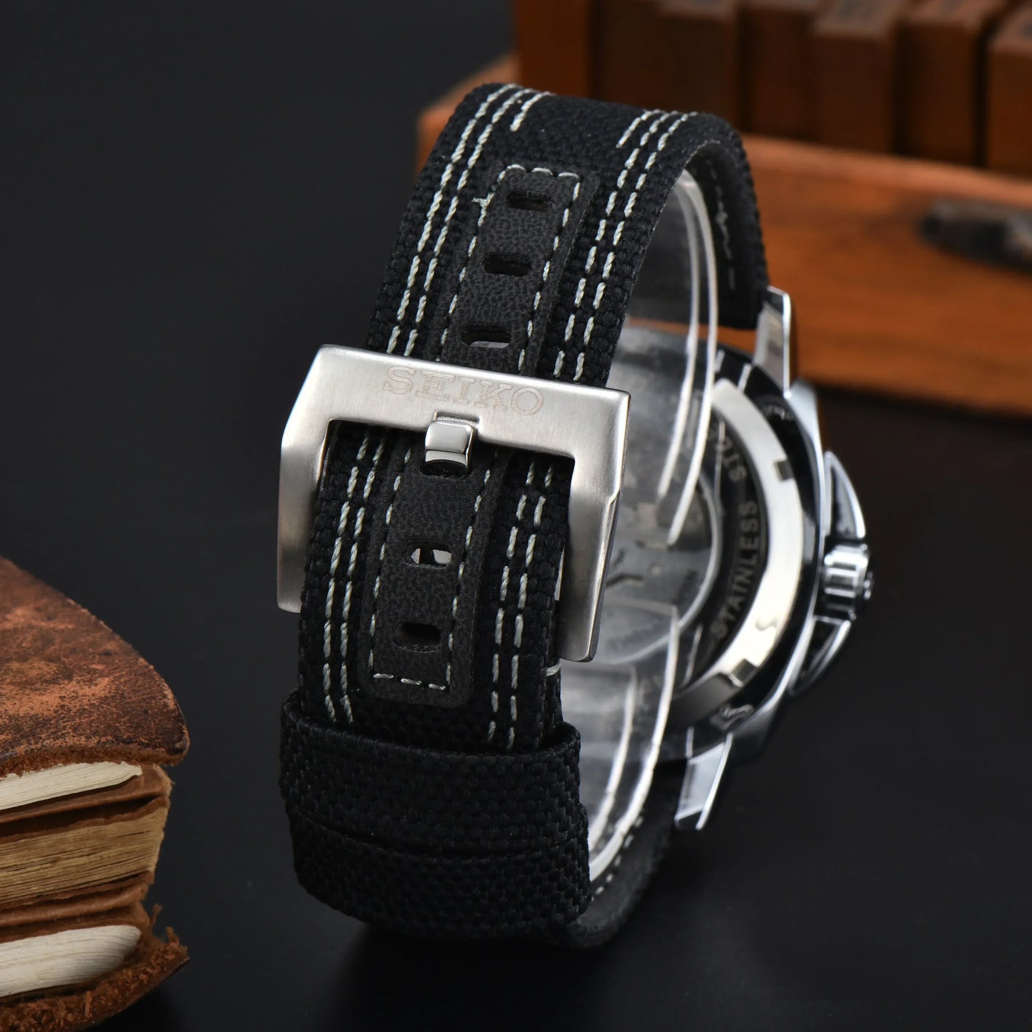 Relojes mecánicos automáticos AAA+ para hombre SEIKO, diseño deportivo, multifunción, correa de cuero, resistente al agua, para uso diario.