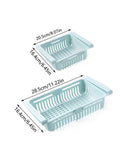 Multi Functional Refrigerator Storage Basket, Retractable Refrigerator Partition Storage Rack, Kitchen Drain