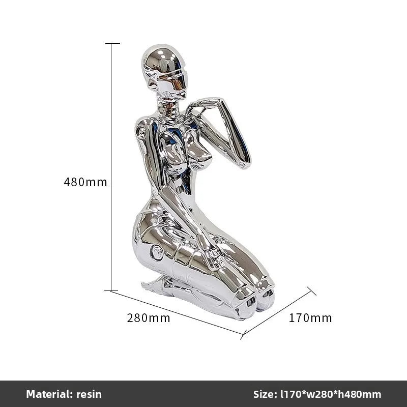 Mechanical Goddess Ornament - High-Tech Technological Decoration for Living Room, Entryway, TV Stand, Wine Cabinet, Office Desktop
