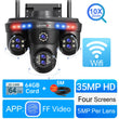 LS VISION 10X Optical Zoom 4-Screens WiFi IP Camera  35MP Outdoor Wifi Security PTZ Cam Auto Tracking Home Surveillance Cameras