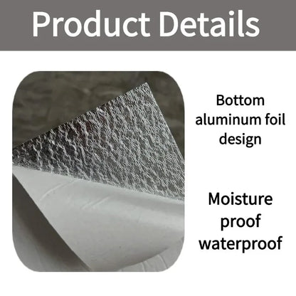 Aluminum Foil Bottom Imitation Tile Wall Stickers Kitchen Bathroom Decor Damp Proof Marble Pattern Foam Self-adhesive Wallpaper