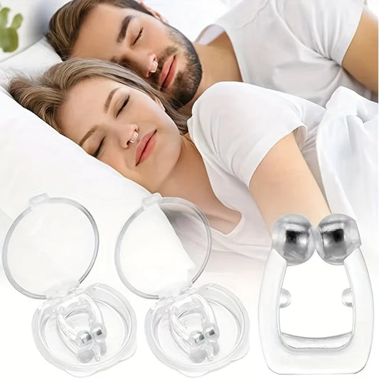 Anti-snoring Artifact, Silicone Magnetic Anti Snoring Nose Clip, Male and Female Creative Sleep Aid To Alleviate Snoring