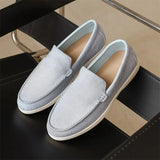 Men's Flat Loafers 2025 Frosted Suede Flat Shoes Comfortable Non-Slip Fashion Loafers Lightweight Trendy Outdoor Casual Shoes