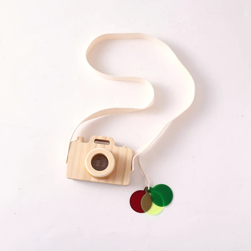 1Pc Wooden Baby Montessori Toys Fashion Camera Pendant Toys for Kids Outdoor Toys Gift Children Wooden Presents Kids Gifts
