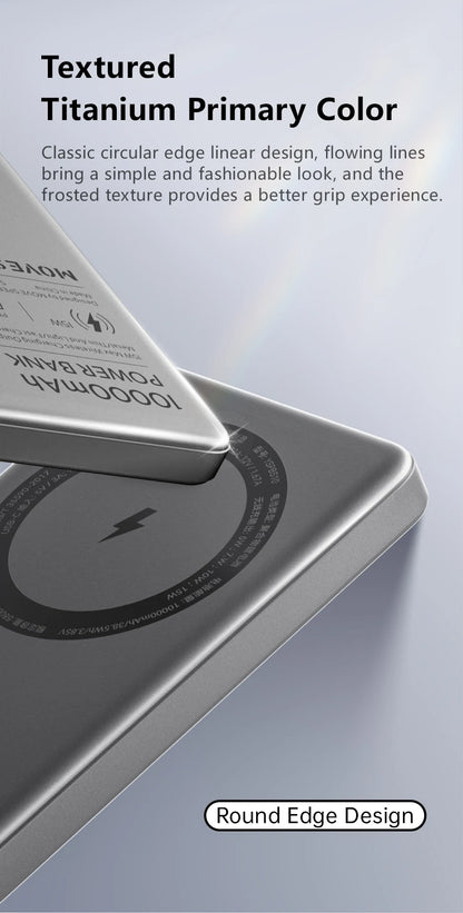 MOVESPEED S10 Magnetic Power Bank 10000mAh 15W Wireless Fast Charge PD20W Mini Portable PowerBank for iPhone Samsung Xiaomi