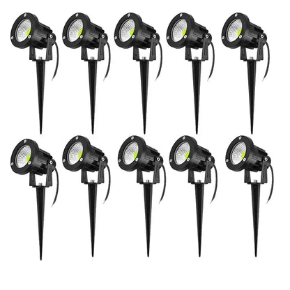Iluminação led para jardim, 3w, 5w, 10w, 15w, área externa, lâmpada para gramado, à prova d'água, terraço, decoração de jardim, caminho, holofotes, ac220v, 110v, dc12v