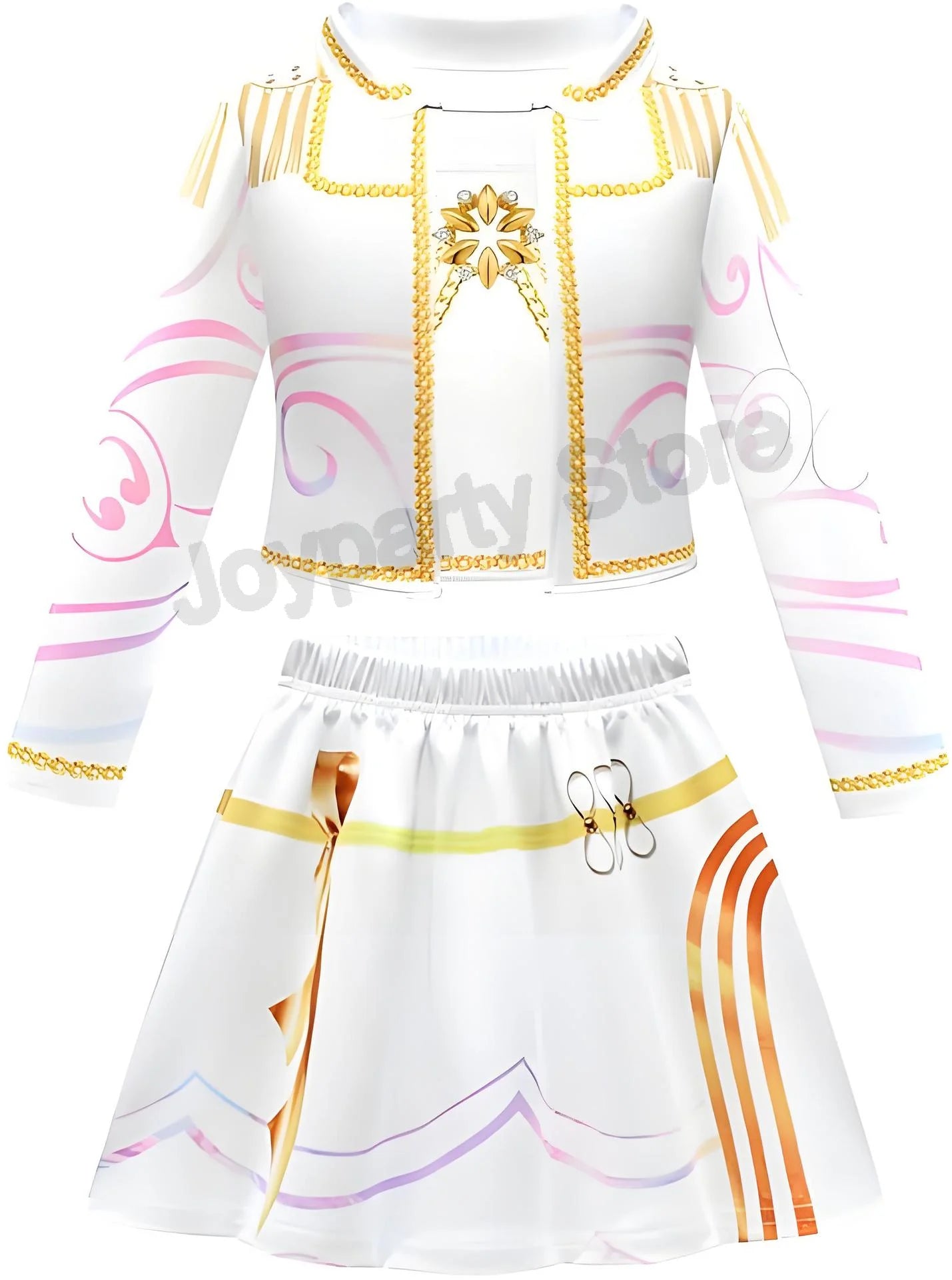 Children Girls Movie Kpop Mira Cosplay Costume Print Demon Hunters Zoey Rumi Cosplay Carnival Show Clothes Kids Girl Huntrix Set