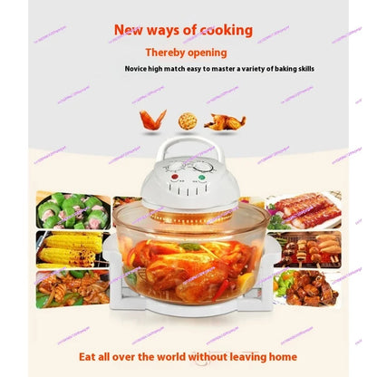 12L Light Wave Furnace Glass Air Fryer Grilled Chicken Grilled Chips Hot Air Circulation Air Furnace