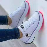 Spring and Autumn New Women's Luxury Designer Thick-Soled Sneakers 2024 Ladies Canvas Denim Casual Lace-Up Skateboard Tennis Shoes