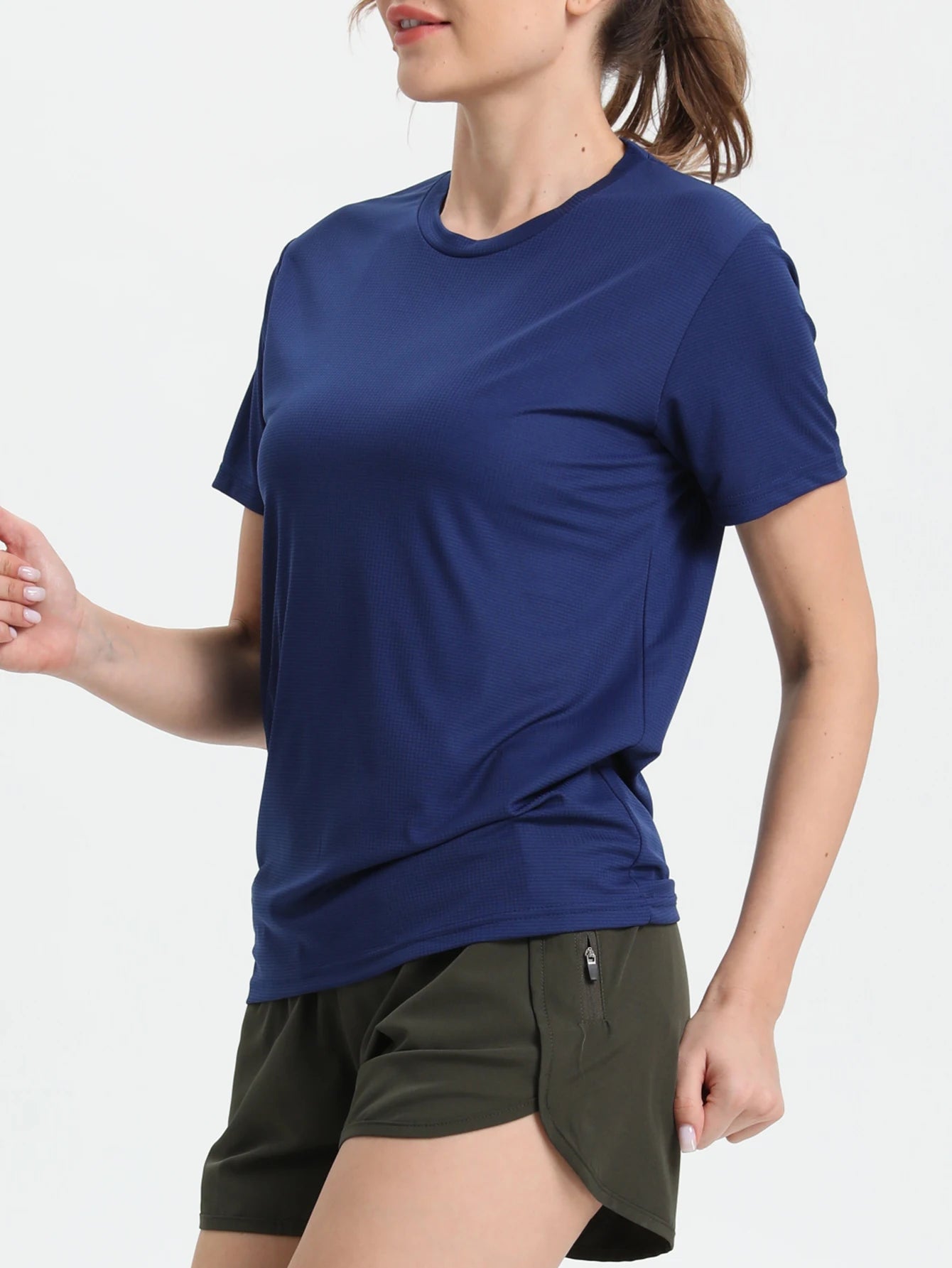 Women's Solid Color Ultralight Quick Dry Sport T-Shirt,Breathable Lightweight  ,Running Gym Compression Shirt