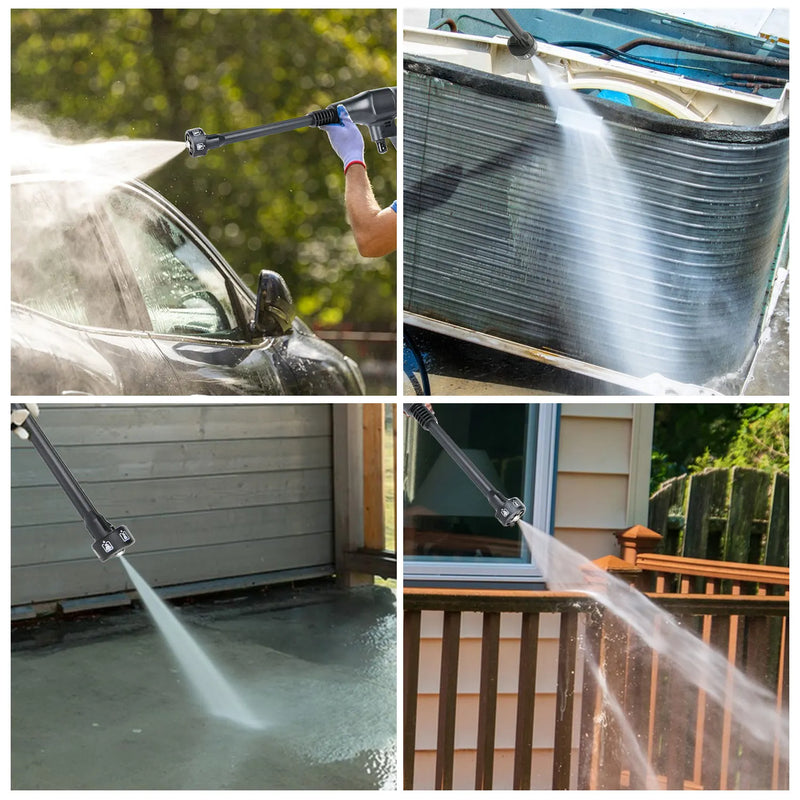 200Bar 6 IN 1 Brushless High Pressure Car Washer Gun Electric High Pressure Washer for Garden Tool Makita 18V Battery