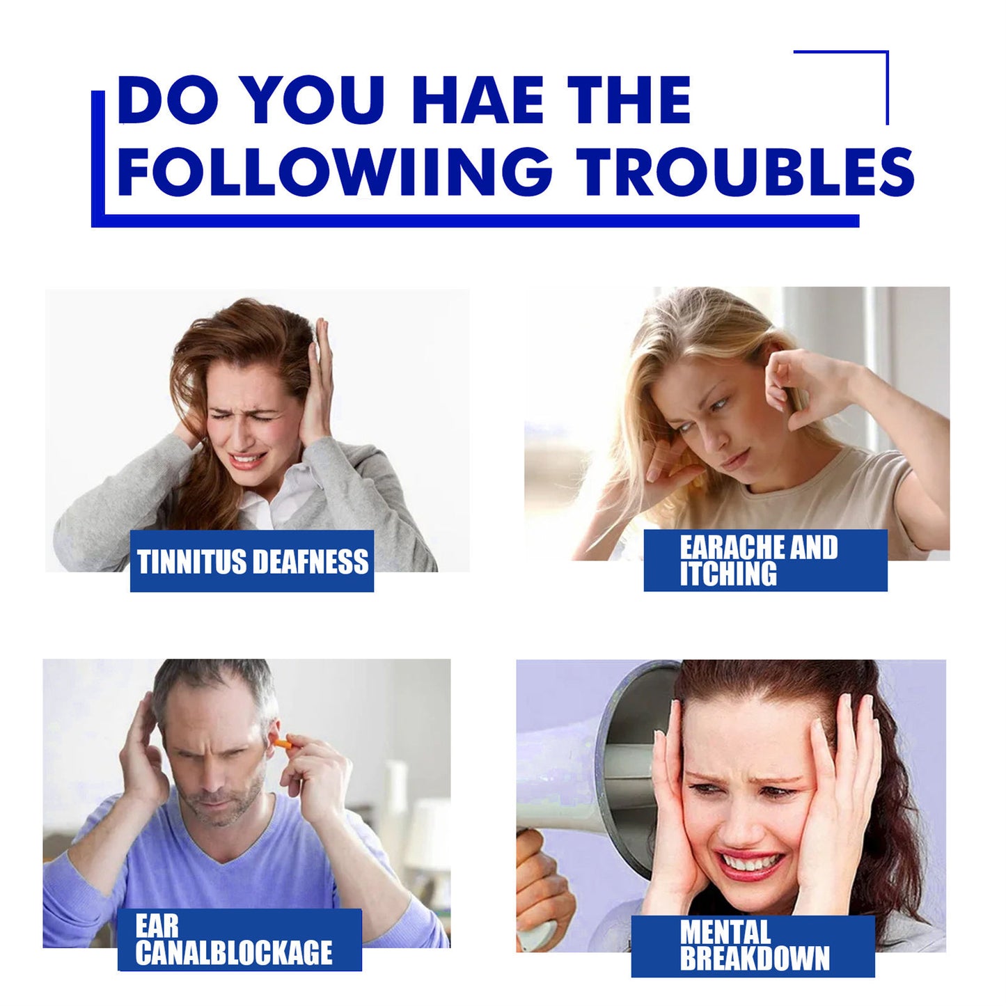 60ml Tinnitus Relief for Ringing Ears Quick Dry Formula Ear Cleaning Solution for Men Women Adults Elders