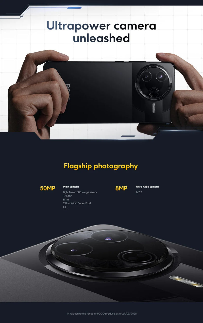 Global Version POCO F7 Pro Snapdragon 8 Gen 3 Smartphone 6.67'' 120Hz Display 50MP Camera 6000mAh Battery 90W IP68 Cellphone