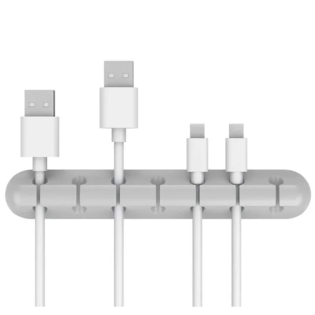 NONGAMI-Silicone USB Cable Organizer, Cable Winder, Desktop, Tidy Management Clips, Suporte para Mouse, Headphone, Wire Organizer