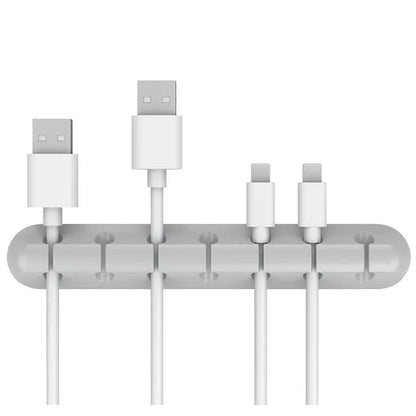 NONGAMI-Silicone USB Cable Organizer, Cable Winder, Desktop, Tidy Management Clips, Suporte para Mouse, Headphone, Wire Organizer
