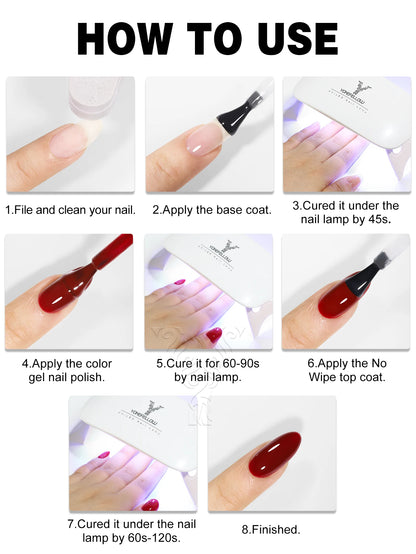 NEW YOKEFELLOW 10ml Crystal Jelly Nude Red Pink Gel Nail Polish Transparent Semi-permanent UV Gel Nail Art Soak Off Gel Varnish