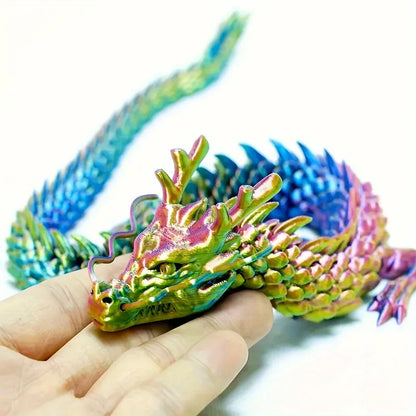 Adornos de dragón unidos impresos en 3D, dibujos animados móviles, plantas de dragón creativas, rocalla, decoración paisajística para peceras, 30 cm