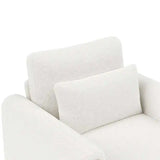 Modern armchair with thick cushions and a soft seat, suitable for reclining in the living room, office, or bedroom.