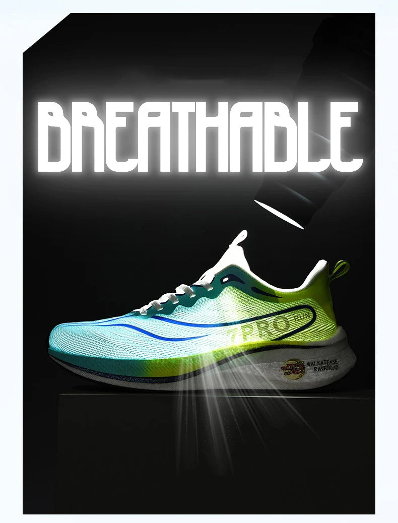 Summer Men's Running Shoes New Professional Carbon Plate Sports Training Shoes Outdoor Non-slip Shock-absorbing Tennis Shoes