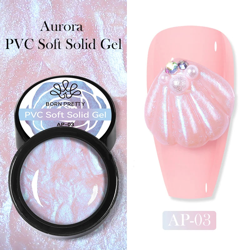 BORN PRETTY 5 IN 1 Clear Water Ripple Gel Polish 5ml No-wipe Top Coat Reinforcement Adhesive Nail-Shape Wave Gel Nail Polish