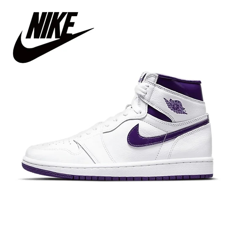 Nike Men's Shoes Air Jordan 1 High AJ1 White Black High Top Retro Basketball Shoes