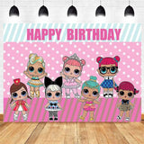 LO&amp;Ling-Cartoon Theme Party Decoration, Disposable Tableware, Hanging Banner, Whistle Mask, Baby Shower, Photo Prop, Girl Birthday 